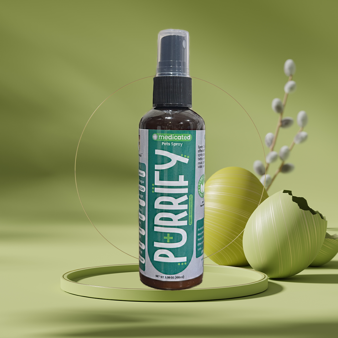 PURRIFY Medicated Pet Spray Anti Parasitic ,Anti Fungal , Anti Inflammation , Anti Bacteria , Anti Microbial