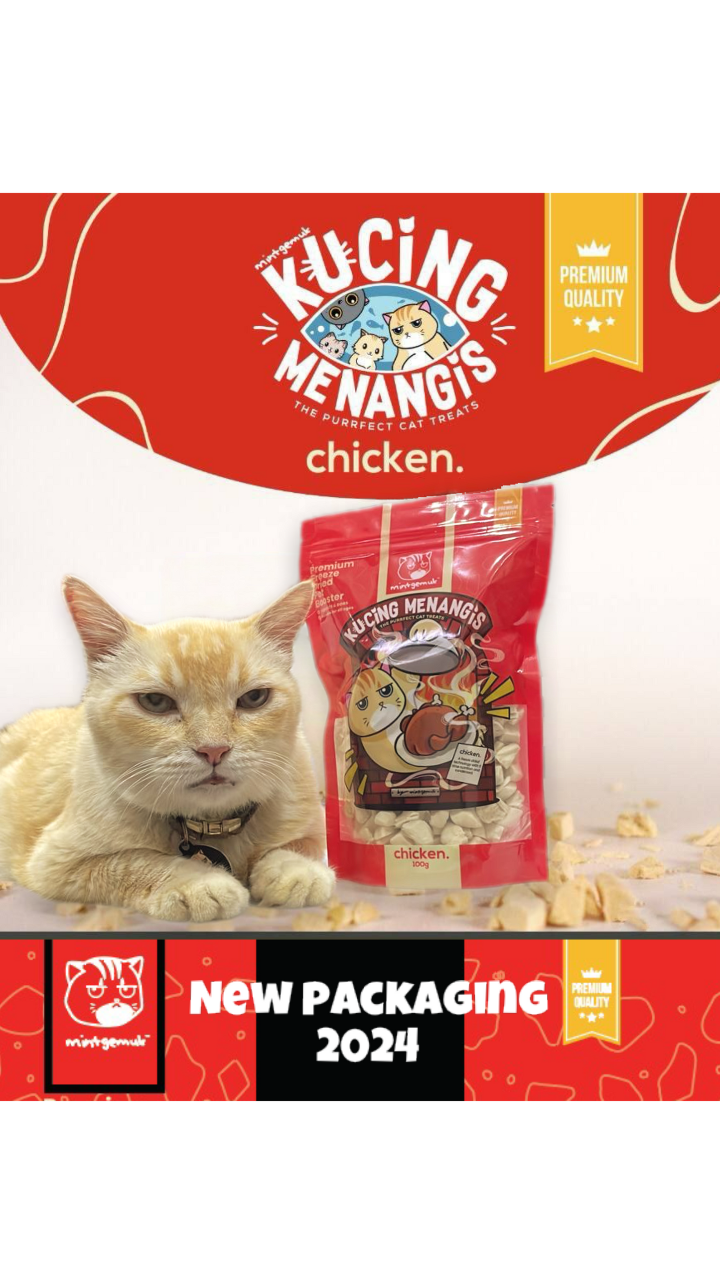 Kucing Menangis - Premium Freeze Dried Chicken Cat Treats